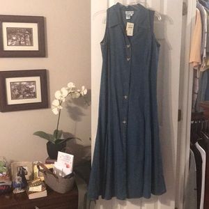 NWT Coldwater Creek sleeveless denim dress sz 10
